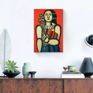 Tablou Canvas - Femeia cu o carte, 60 x 90 cm - Img 2