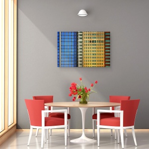 Tablou canvas - Ferestre In Oras, Arhitectura, Abstract, Culoare, 60 x 90 cm - Img 4