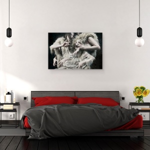 Tablou canvas - Fiicele Lupului, Performanta, Colt, Fata, Femeie, 60 x 90 cm - Img 3