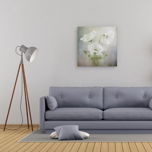 Tablou canvas - Floare Alba, Primavara, Pictura, 60 x 60 cm - Img 2