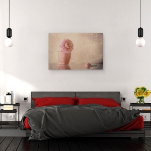 Tablou canvas - Floare, Roz, Floare, Natura Moarta, Romantism, 60 x 90 cm - Img 3