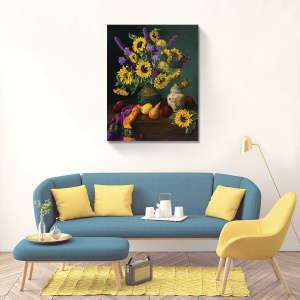 Tablou Canvas - Floarea soarelui, 60 x 75 cm - Img 2