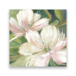 Tablou Canvas - Floral, Flori, Pictura, Magnolia, Alb, 60 x 60 cm