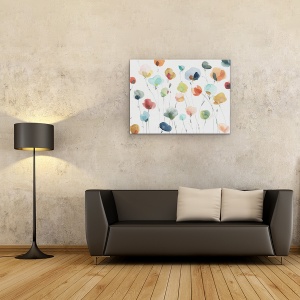 Tablou canvas - Flori, Colorate, Camp De Acadele, Pictura, 50 x 70 cm - Img 2