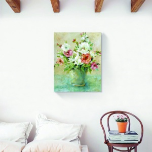 Tablou decorativ flori primavara pe canvas 60x75 cm