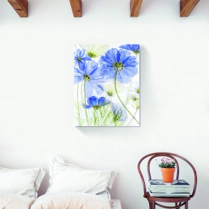 Tablou decorativ canvas cu flori albastre 60x75 cm