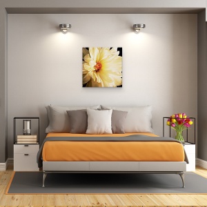 Tablou canvas - Flori, Flori, Flori alb-galbene, 60 x 60 cm - Img 3