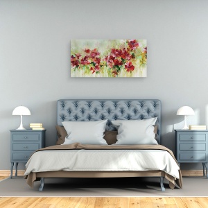 Tablou canvas - Flori, Gradina Colorata, Pictura, 50 x 100 cm - Img 3