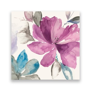 Tablou Canvas - Flori, Mov-Albastru, 60 x 60 cm
