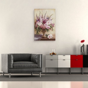 Tablou canvas - Flori, Natura Vie, Violet, Roz, 60 x 90 cm - Img 2