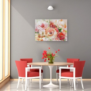Tablou canvas - Flori, Vara, Colorate, Pictura, 80 x 120 cm - Img 2