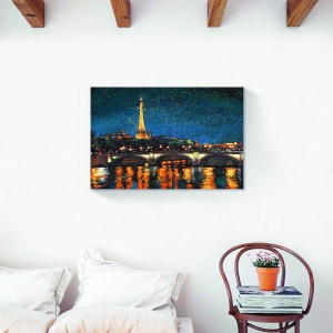 Tablou canvas decorativ cu Turnul Eiffel noaptea