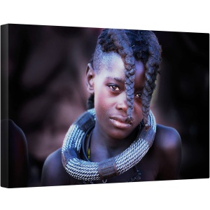 Tablou canvas - Frumusetea Din Interior, Portret, Frumos, Himba, Fata, Ochi, 80 x 120 cm