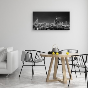 Tablou canvas - Fulger In Bangkok, Furtuna, Noapte, Rau, Canal, 50 x 100 cm - Img 4