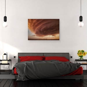 Tablou canvas - Furtuna Roz, Cer, Noros, 80 x 120 cm - Img 3