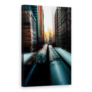 Tablou canvas - Gara Chicago, Statie, Tren, 60 x 90 cm
