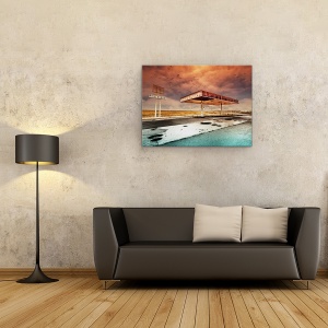 Tablou canvas - Gaz Bar Blues, Peisaj, Restaurant, Statie, Benzinarie, 50 x 70 cm - Img 2