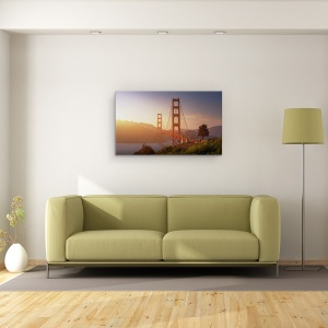 Tablou canvas - Golden Gate, Statele Unite Ale Americii, Pod, Arhitectura, Reper, California, 50 x 80 cm - Img 2