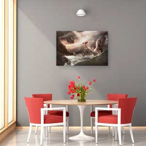 Tablou canvas - Golful Ingerilor, Ingeras, Ingeri, Golf, Urs, Stanci, 60 x 90 cm - Img 4