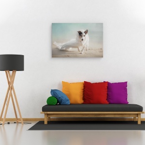 Tablou canvas - Iesind Din Furtuna, Plaja, Caini, Animale, Hamburg, 40 x 60 cm - Img 2