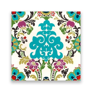 Tablou Canvas - Ikat, Flori, Forme, 60 x 60 cm