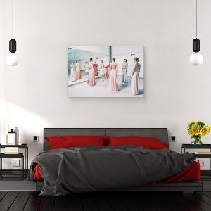 Tablou canvas - Indeplineste-Mi O Dorinta, Moda, Balerina, Fete, Sase, Oglinda, 80 x 120 cm - Img 3