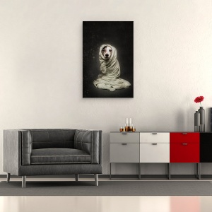 Tablou canvas - Infasurat, Caini, Studio, Caine, Pet, Animal, 60 x 90 cm - Img 2
