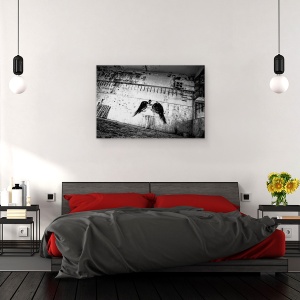 Tablou canvas - Ingeras, Portret, Beton, Model, Femeie, 80 x 120 cm - Img 3
