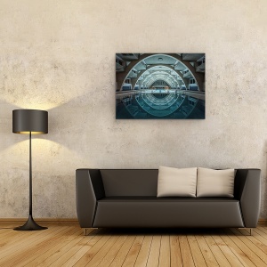Tablou canvas - Inotand In Noapte, Stuttgart, Hallenbad, Inot, Piscina, Interior, 60 x 80 cm - Img 2