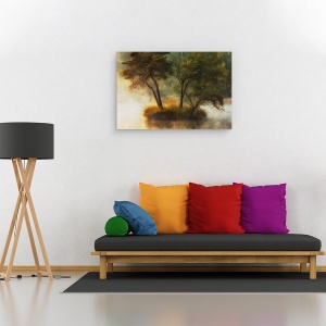 Tablou canvas - Insula Singuratica, Insula, Olanda, Copaci, Insulita, Copac, 60 x 90 cm - Img 2
