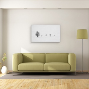 Tablou canvas - Intoarce Ca De Obicei, Simplu, Compozitie, Schior, Persoana, Peisaj, 50 x 80 cm - Img 2