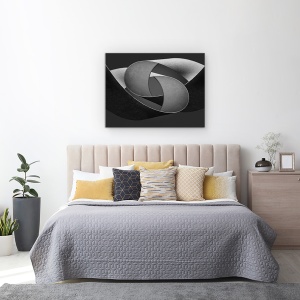 Tablou canvas - Intortocheat, Hartie, Film, Intortocheata, Germania, Forme, Alb-Negru, 75 x 100 cm - Img 3