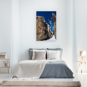Tablou canvas - Intre Stanci, Actiune, Extrem, Freeski, Freestyle, Savoie, 60 x 90 cm - Img 3