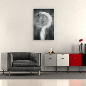 Tablou canvas - Intrebari Despre Aceasta Manevra, Avion, Accident, Looping, Intrebare, 40 x 60 cm - Img 2