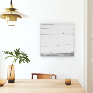 Tablou canvas - Izolat, Rumansky, Tatra, Slovacia, Alb-Negru, Munti, 60 x 60 cm - Img 4