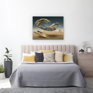 Tablou canvas - K_214, Ireal, Fantezie, Vis, Frunza, 75 x 100 cm - Img 3