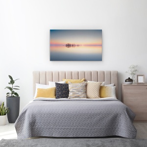 Tablou Canvas - Lacul Mattamuskeet Memorie, Rasarit, SUA, Calm, Senin, 50 x 80 cm - Img 3