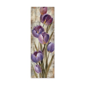 Tablou Canvas - Lalele, Flori, Mov, Primavara, 30 x 90 cm