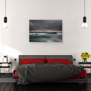 Tablou canvas - Liniste, Peisaj, Stanca, Roci, Cer, Orizont, Nori, 60 x 90 cm - Img 3