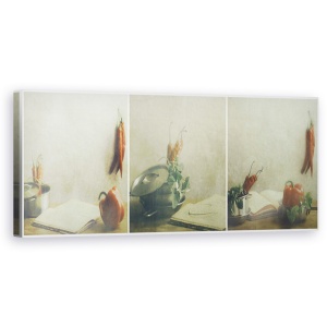 Tablou canvas - Lucruri Fierbinti - Povestea, Panorama, Chili, Piper, Rosu, 30 x 90 cm