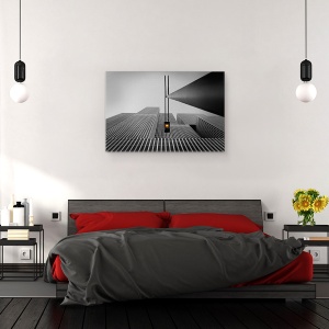 Tablou canvas - Lumina Galbena, Arhitectura, Portocaliu, Galben, Lampa, Lumina, 40 x 60 cm - Img 3