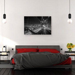 Tablou canvas - Luminile Podului Brooklyn, Manhattan, New York, 40 x 60 cm - Img 3