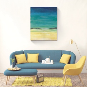 Tablou Canvas - Mare, Valuri, Plaja, Nisip, Vara, 60 x 75 cm - Img 2