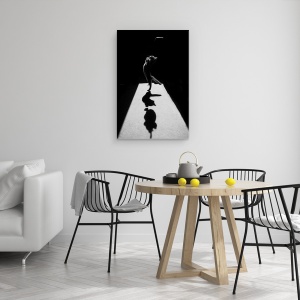 Tablou canvas - Marele Edgar, Pisica, Animal, Alb-Negru, Contrast, 40 x 60 cm - Img 4