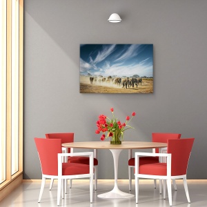 Tablou canvas - Meditatie, Nature, Africa, Salbatice, Elefanti, 80 x 120 cm - Img 4