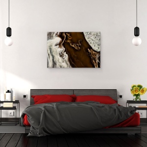 Tablou canvas - Model, Kenya, Lac, Culoare, Aerial, Flamingo, Deasupra, 40 x 60 cm - Img 3