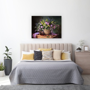 Tablou Canvas - Natura Moarta Cu Flori De Lunca, 60 x 80 cm - Img 3