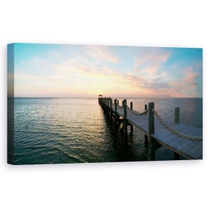 Tablou canvas - Natura, Peisaj, Mare, Dig, Apus, 50 x 100 cm