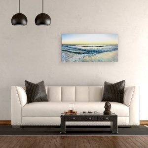 Tablou canvas - Natura, Peisaj, Mare, Valuri, Apus De Soare, 50 x 100 cm - Img 2