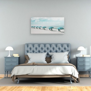 Tablou canvas - Natura, Peisaj, Mare, Vara, Umbrele, 50 x 100 cm - Img 3